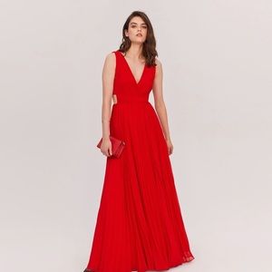 Fame and Partners Lexus Dress in red chiffon